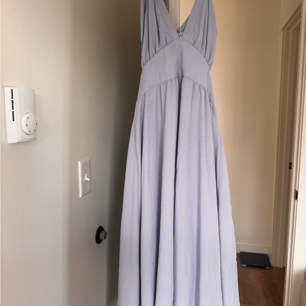 Elegant baby blue Maxi Dress